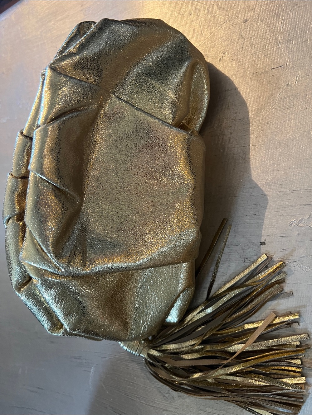 Rebecca  Minkoff Gold Metallic Clutch Bag
